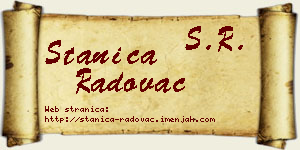 Stanica Radovac vizit kartica